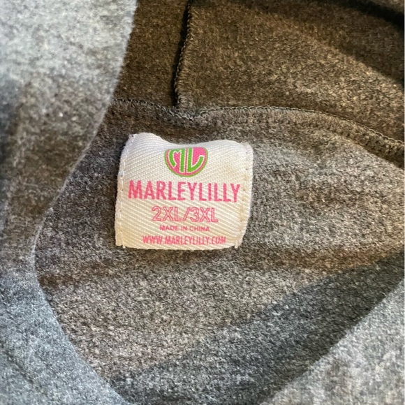 Marley Lilly “Cozy” Hoodie Buffalo Plaid Patchwork Design Gray Women’s 2XL 3XL - Picture 4 of 9